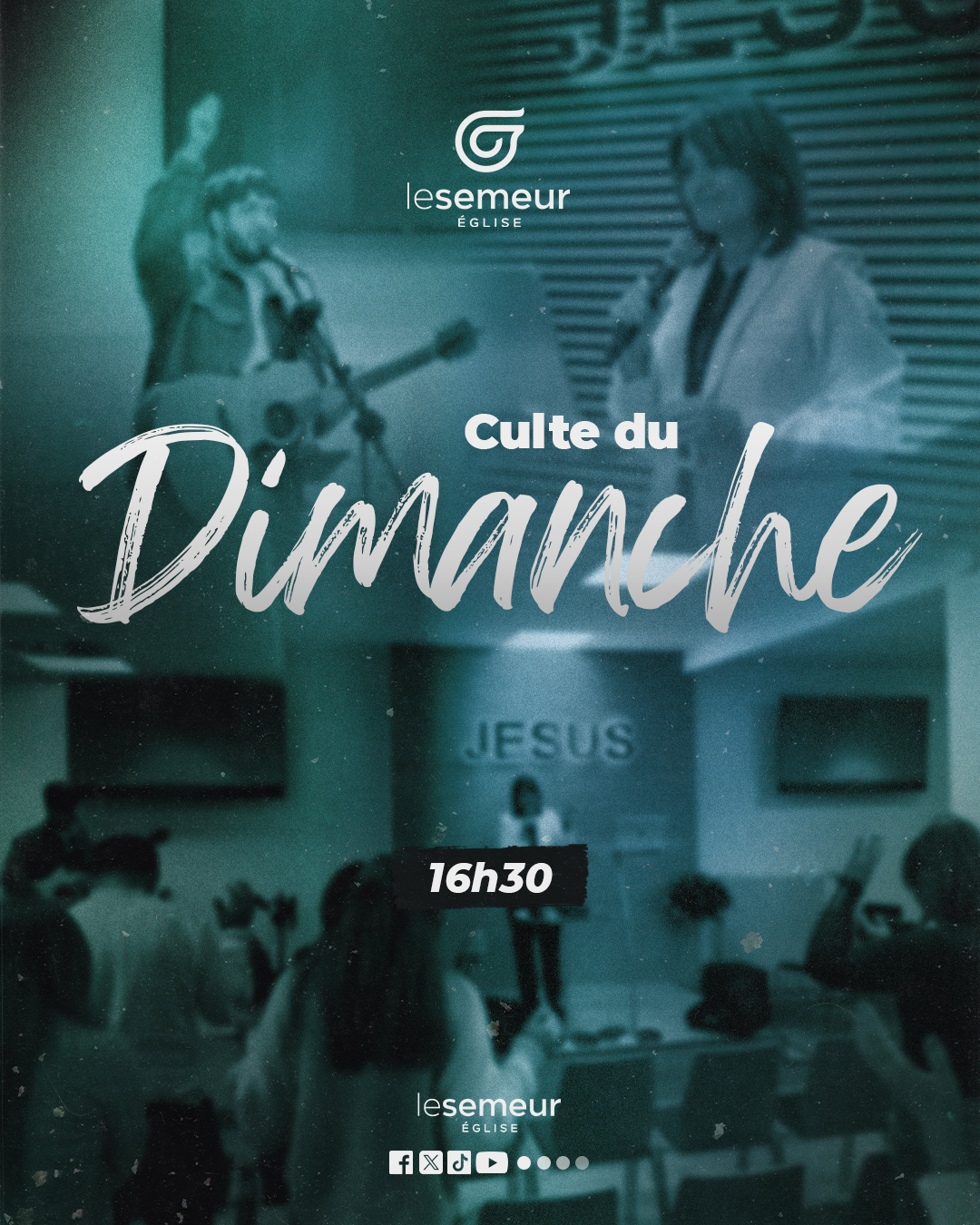 Affiche du culte de l'église Le Semeur