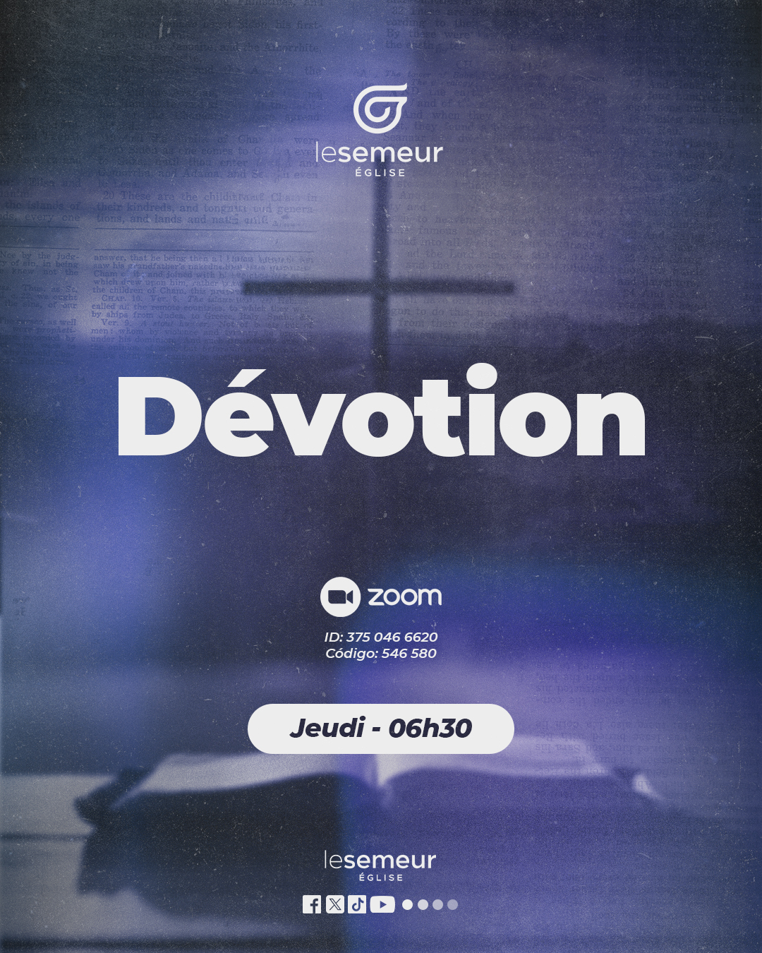 Affiche de dévotion de l'église Le Semeur
